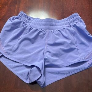 Purple lululemon hotty hot shorts